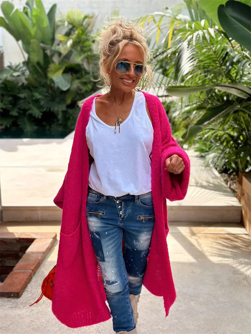Hippie-Style Long Cardigan for Women