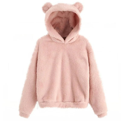 Hoodie with Bear Ear Accents for Women