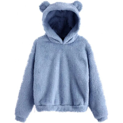 Hoodie with Bear Ear Accents for Women