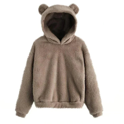 Hoodie with Bear Ear Accents for Women