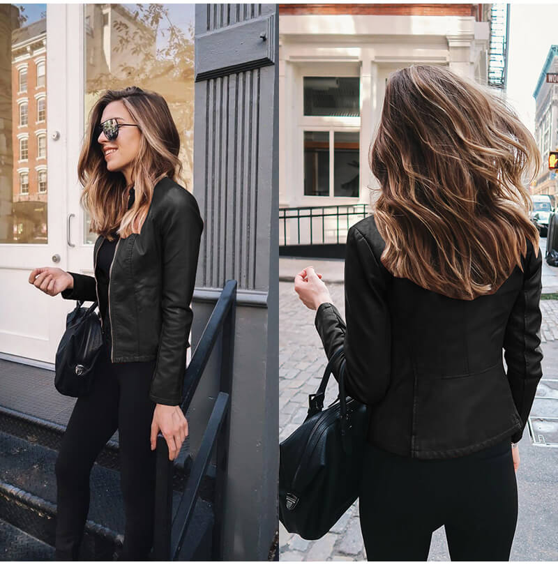 Elegant Leather Jacket for Women