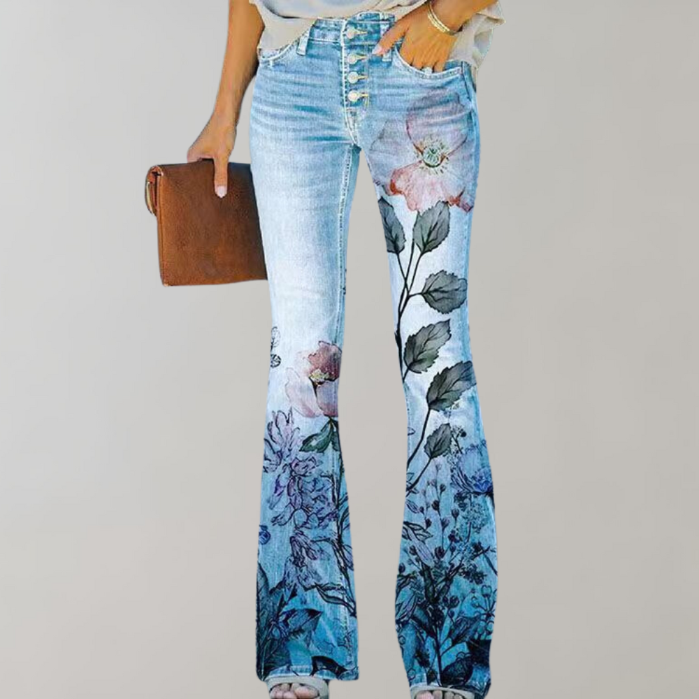 Floral Flare Pants for Women
