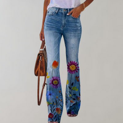 Floral Flare Pants for Women