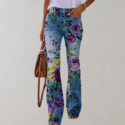 Floral Flare Pants for Women