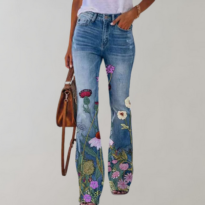 Floral Flare Pants for Women