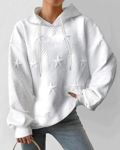 Hoodie with Star Pattern for Women