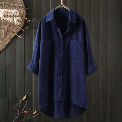 Blouse with Button Placket for Women