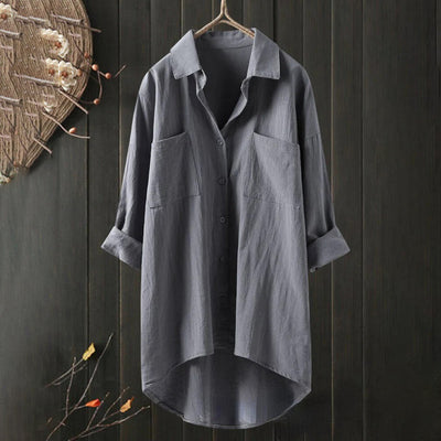 Blouse with Button Placket for Women