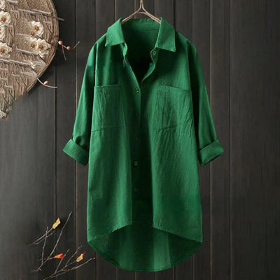 Blouse with Button Placket for Women