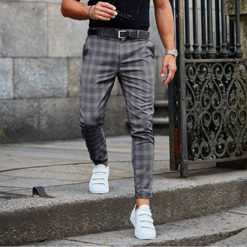 Stylish Checkered Chino Pants for Men