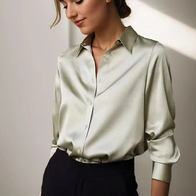 Casual Satin Loose Blouse for Women