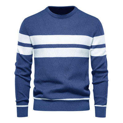 Striped Sweater with Round Neck for Men