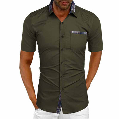 Cotton Short-Sleeve Shirt for Men