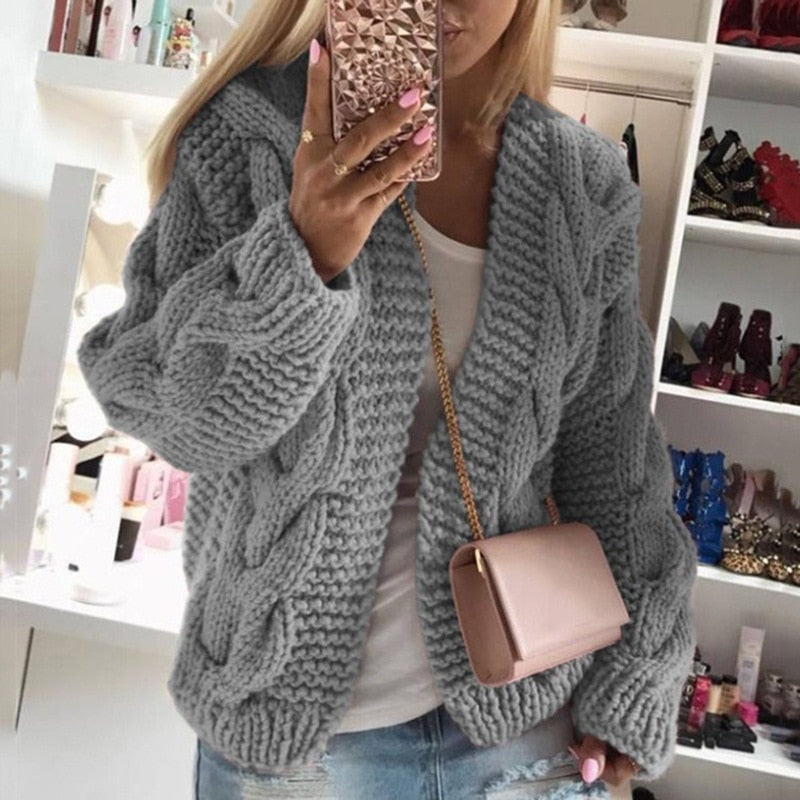 Thick Cashmere Cardigan for Women