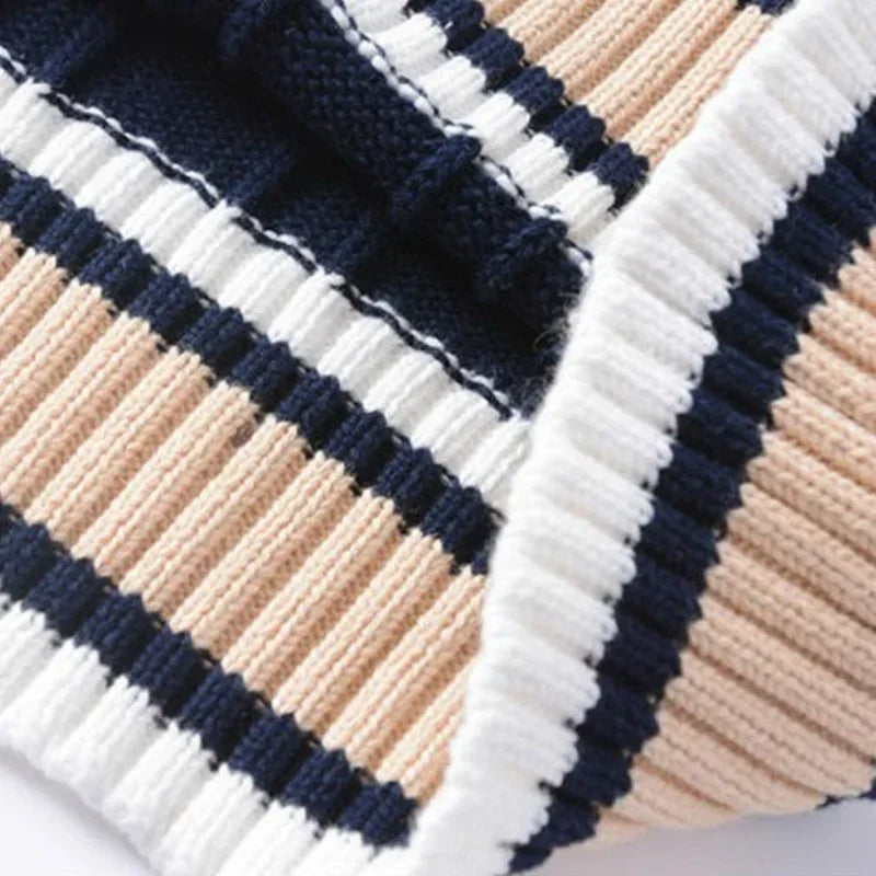 Thick V-Neck Sleeveless Knit Sweater for Men