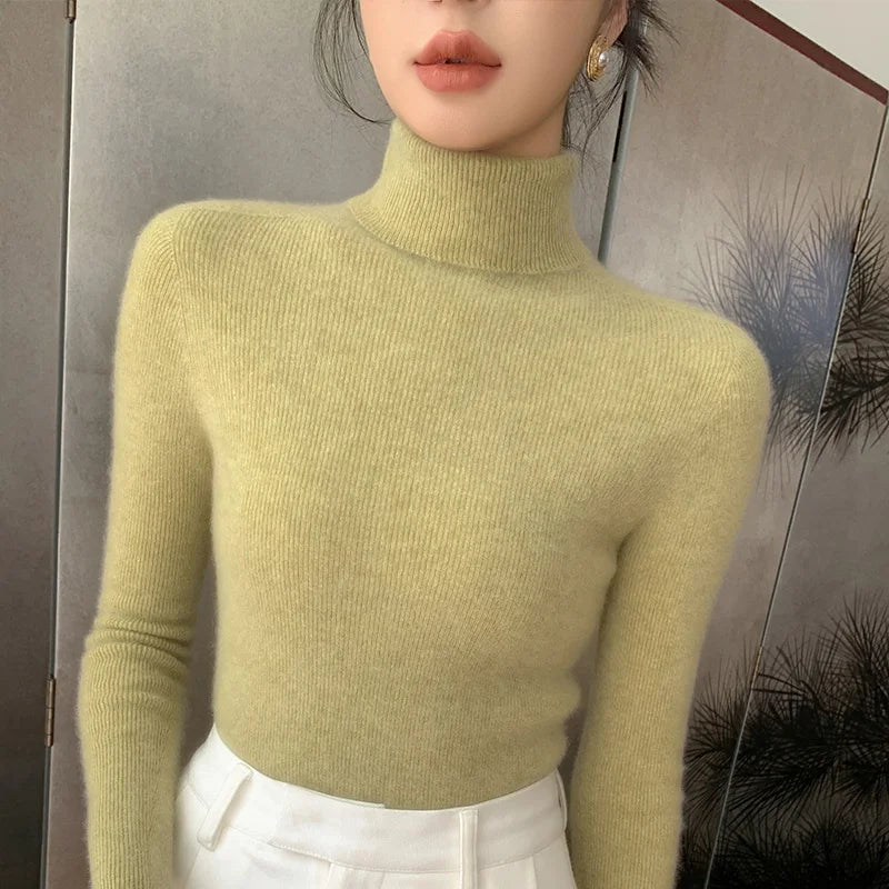 Wool Turtleneck Sweater for Women