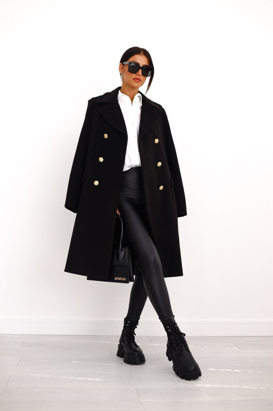 Elegant Double-Breasted Coat for Women