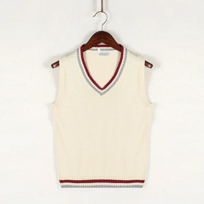 Thick V-Neck Sleeveless Knit Sweater for Men