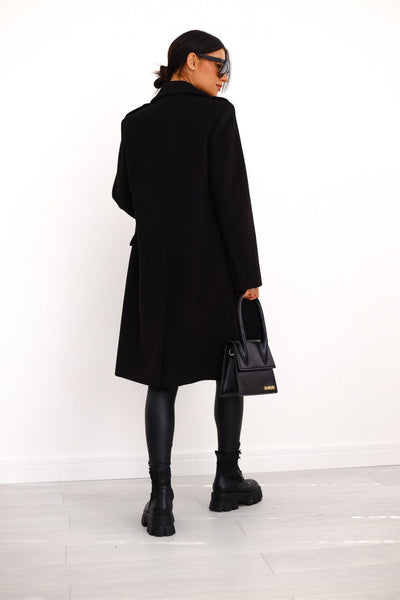Elegant Double-Breasted Coat for Women