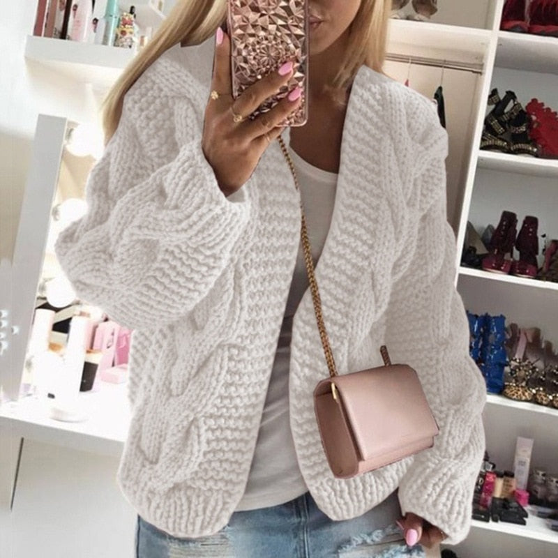 Thick Cashmere Cardigan for Women