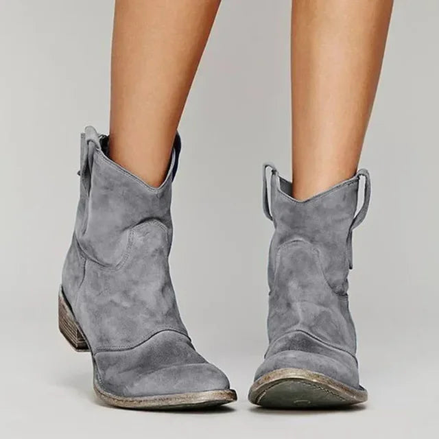 Vintage Cowboy Ankle Boots for Women