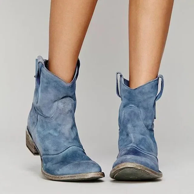 Vintage Cowboy Ankle Boots for Women