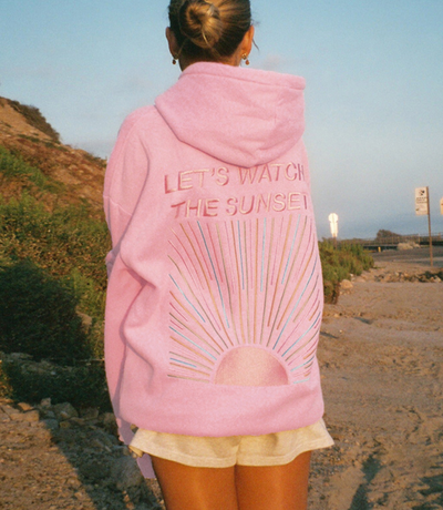 Cozy Oversized Hoodie 'Let's watch the sunset'