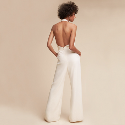 Lightweight Airy Long Jumpsuit with Wide Legs