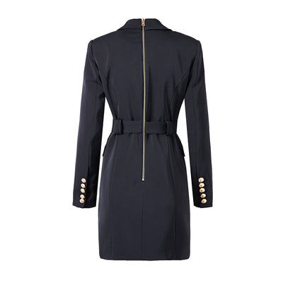 Chic Blazer Dress with Waistband for Women