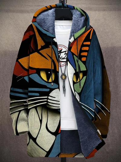 Cozy Artistically Printed Jacket