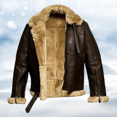 Leather Bomber Jacket for Men made of Lambskin