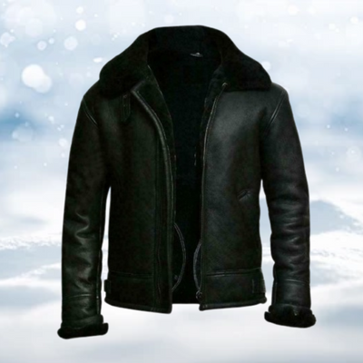 Leather Bomber Jacket for Men made of Lambskin