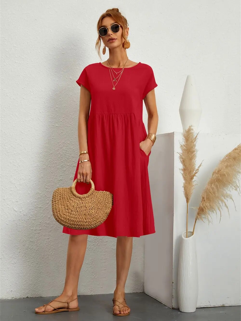 Elegant Cotton Dress