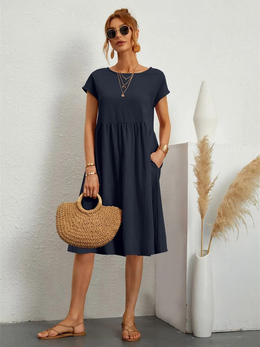 Elegant Cotton Dress