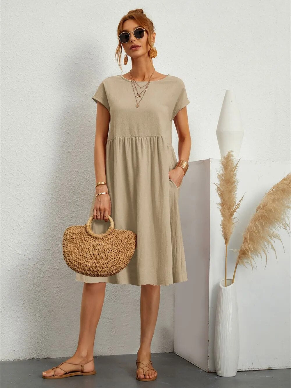 Elegant Cotton Dress
