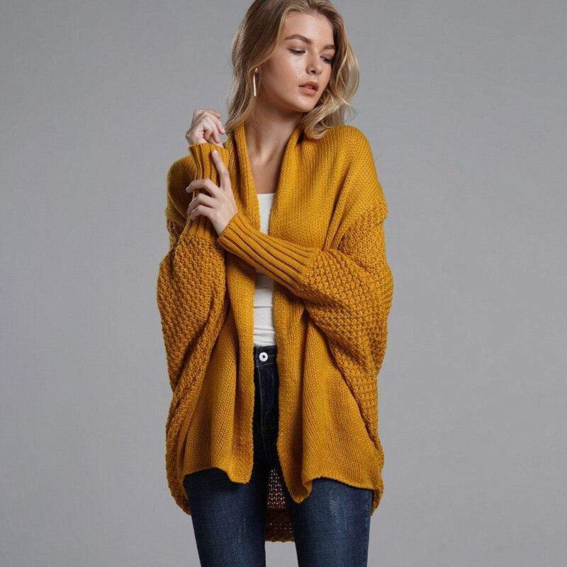 Stylish Batwing Knit Cardigan for Women