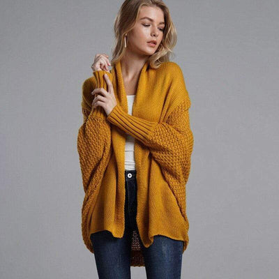 Stylish Batwing Knit Cardigan for Women
