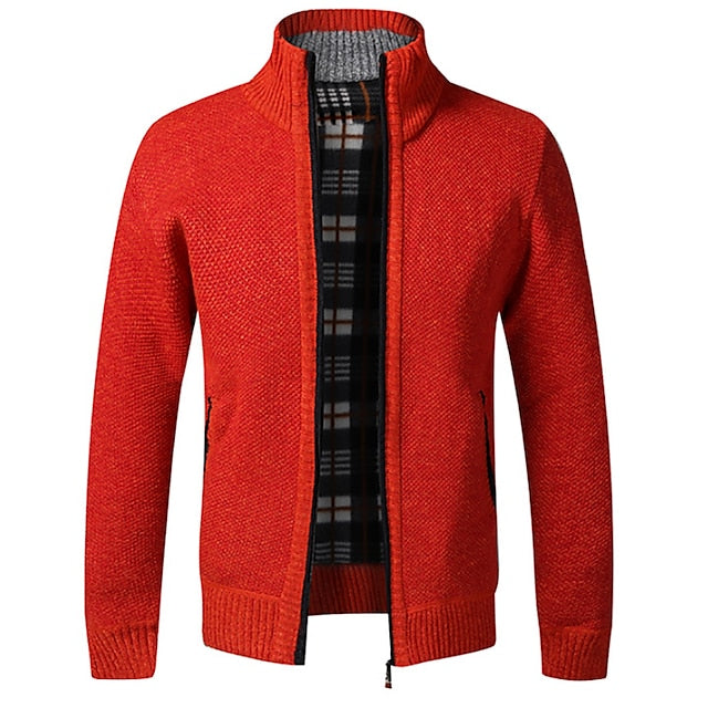 Stylish Zipper Knit Sweater for Men