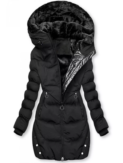 Padded Jacket with Warm Plush Lining for Women