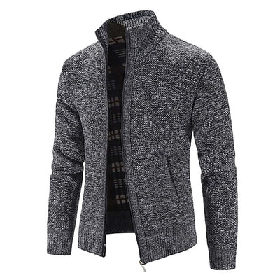 Stylish Zipper Knit Sweater for Men