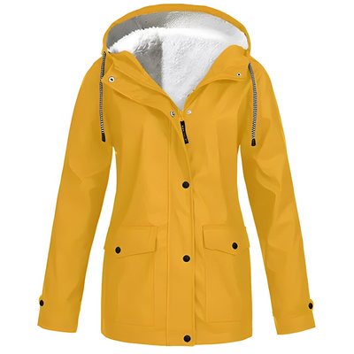 Fleece-Lined Rain Jacket for Women