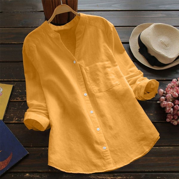 Casual Loose Cotton-Linen Shirt for Women