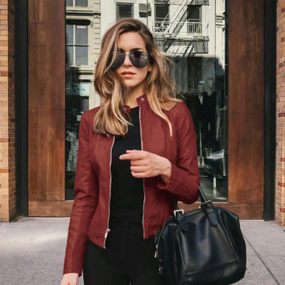 Elegant Leather Jacket for Women