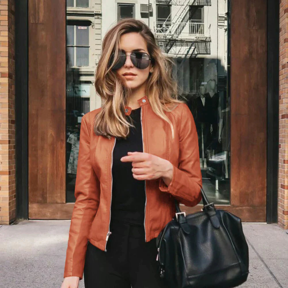 Elegant Leather Jacket for Women