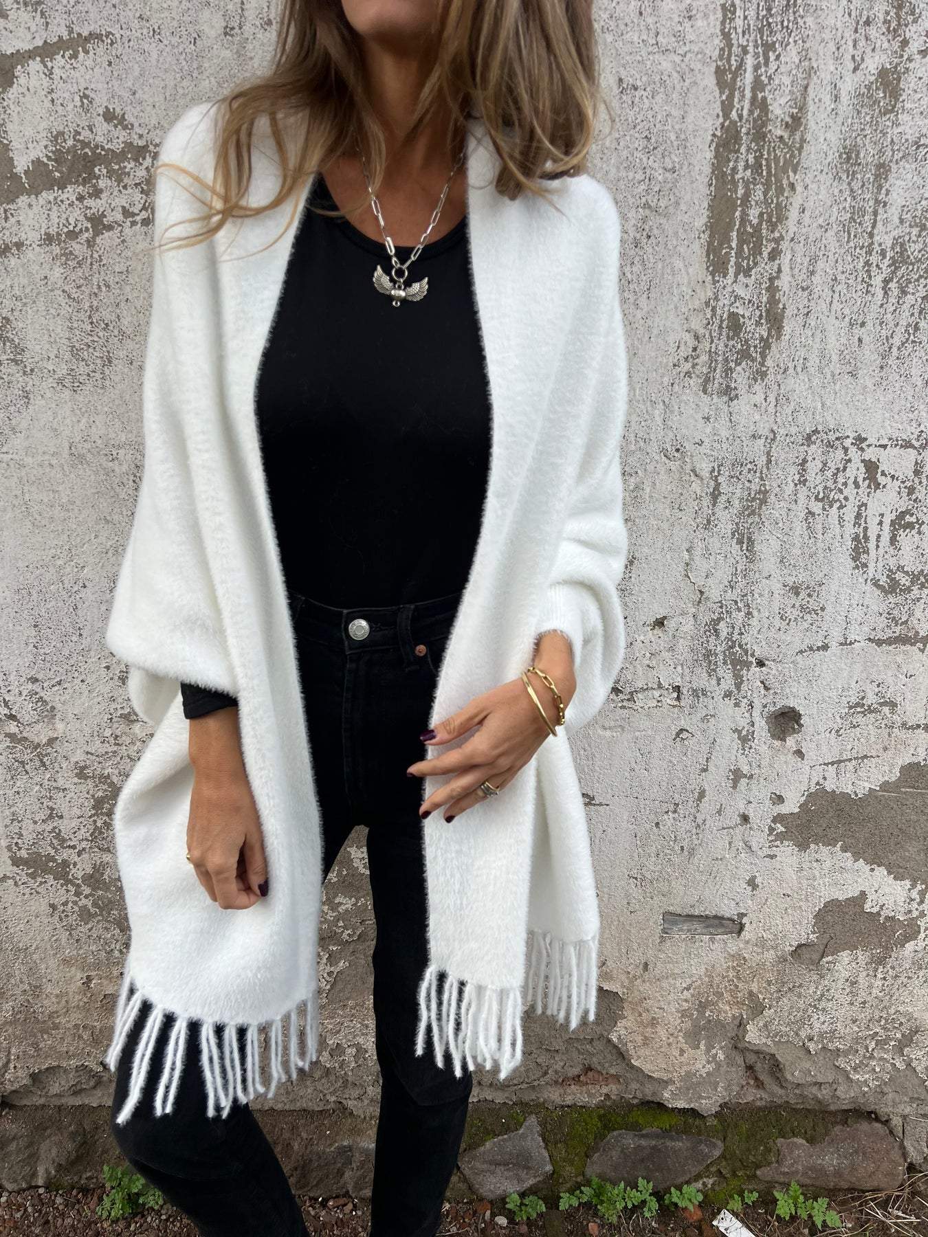 Elegant Wrap Sweater with Long Sleeves