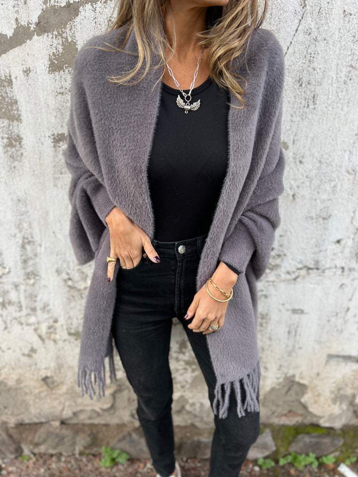 Elegant Wrap Sweater with Long Sleeves