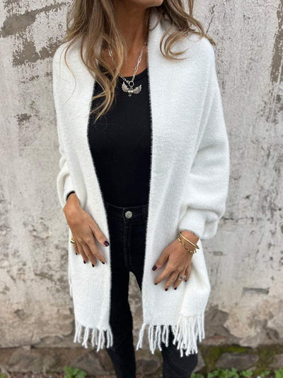 Elegant Wrap Sweater with Long Sleeves