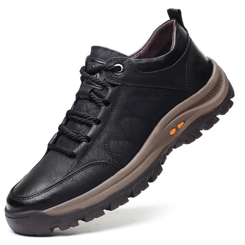 Hand-Stitched Leather Casual Shoes for Men