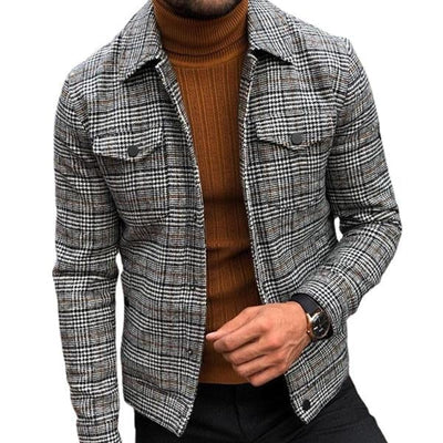 Warm Plaid Jacket for Men