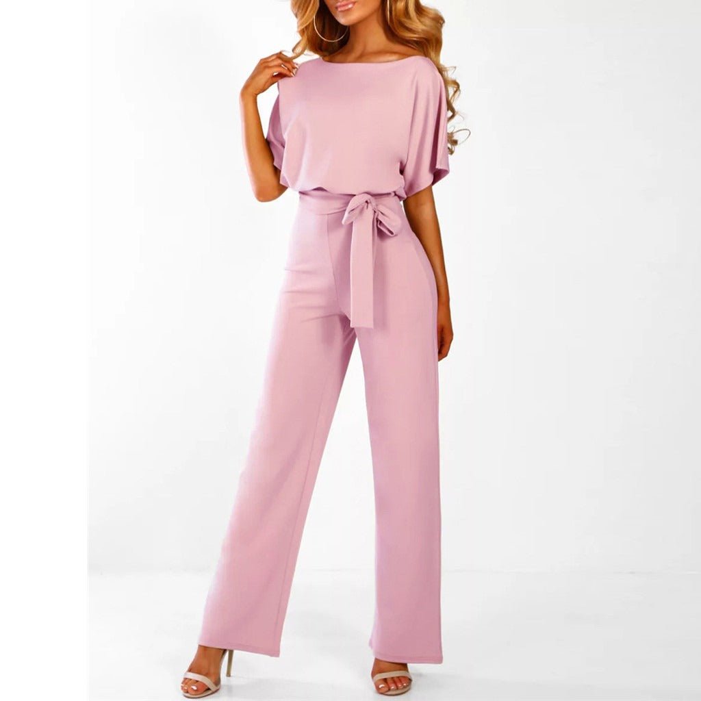 Elegant Tie-Belt Jumpsuit for Women